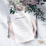 Tipografia Orçamental Qualquer Menu de Casamento d<br><div class="desc">Tipografia Qualquer Menu De Casamento De Script De Cor. Um preço orçamentário de 5, 5" x 8, 5", em uma elegante estoque LINEN de 110 lb - para uma sensação de luxo pelo valor do excelente, isso é perfeito para menus, além de convites e programas, etc. Este alternativo de tamanho...</div>