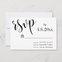Tipografia Preta com Fundo Bokeh, RSVP Simples e E