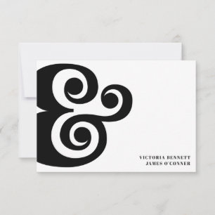 Tipografia Retro Ampersand Casamento Salve a Data