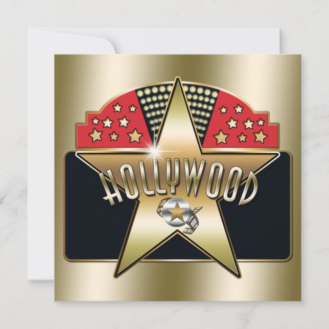 Tipografia retrô de convite do Velho Hollywood (Frente)