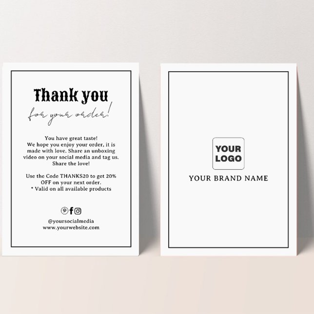 Tipografia Retroativa Obrigado Cartão de Desconto (Criador carregado)