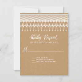 Tipografia RSVP Rustic Vintage Lace Kraft Script