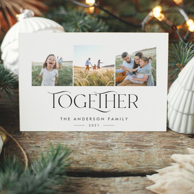 Tipografia simples azul de 3 fotos modernas juntas (Criador carregado)