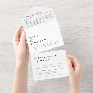 Tipografia Simples Minimalista Qualquer Casamento 