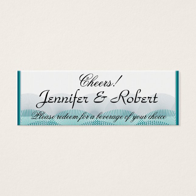 Tíquete de Bebida Azul Turquesa (Frente)