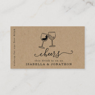 Tíquete de Bebida, Cartão de visita de Voucher d