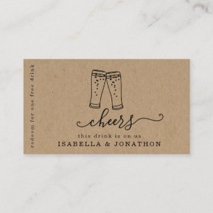 Tíquete de Bebida, Cartão de visita de Voucher d