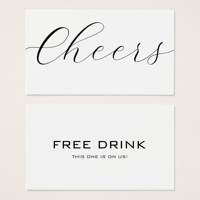 Tíquete de Bebida Corporativa de Evento (Frente & Verso)