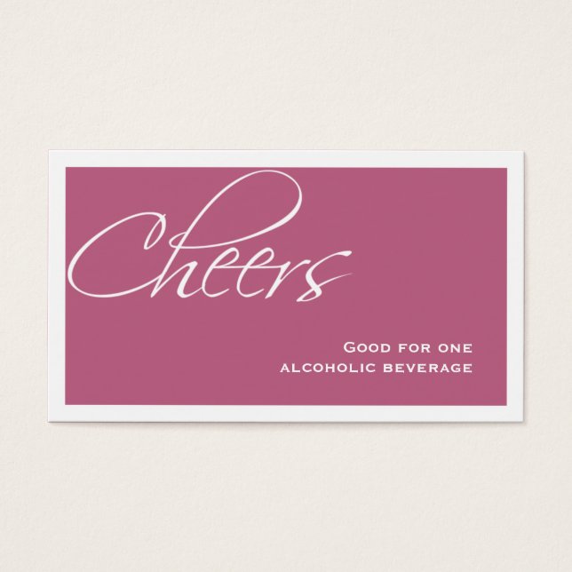 Tíquete de bebida personalizada formal de evento r (Frente)