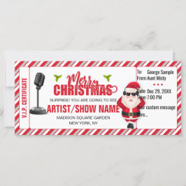 Tíquete de concerto de Papais noeis de Natal, Cart