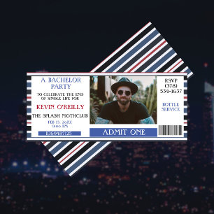 Tíquete de Convite para Fotografias de solteiro ou