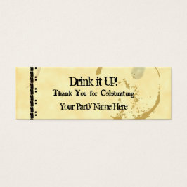 Tíquete de Drinagem de Grunge para Esportes de Caf