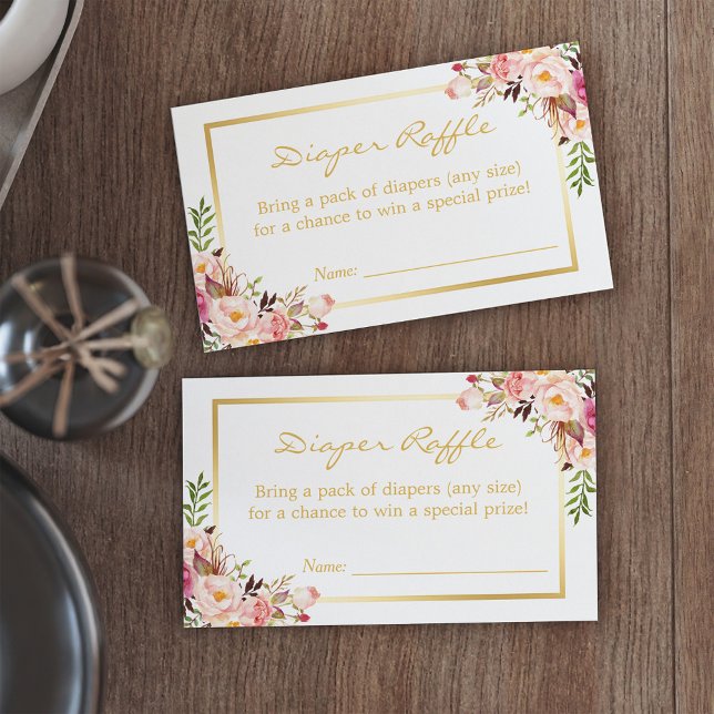 Tíquete de Fralda Floral de Chá de fraldas Chic Do (Criador carregado)