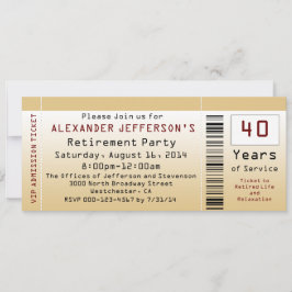 Tíquete Goldtone do Convite de festas de Reforma