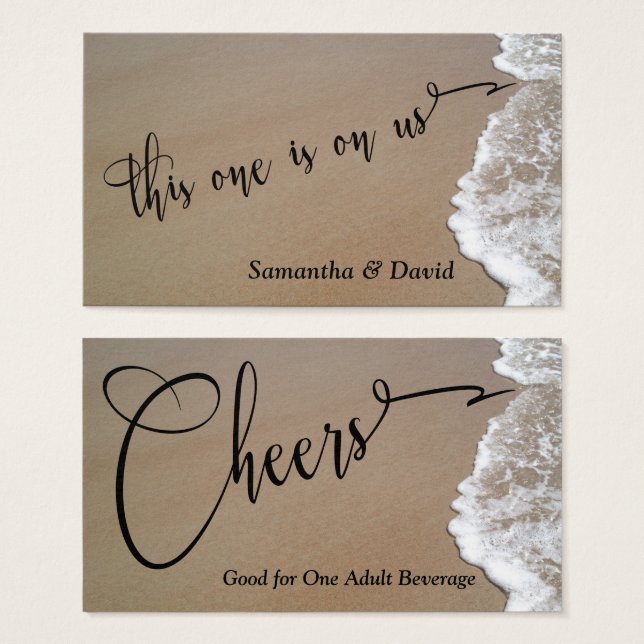 Tíquetes de Bar de Evento de Fotografia da Praia d (Frente & Verso)