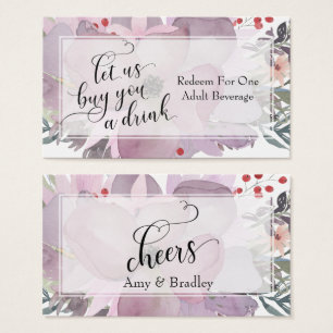 Tíquetes De Bebida Floral Com Várias Colores De Ág