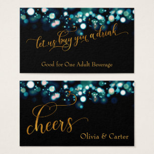 Tíquetes de bebida, script Dourado e bokeh