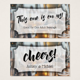 Tíquetes de Bold Script, Foto, Casamento e Bebida