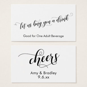 Tíquetes de Típografia de Script Chic em Branco