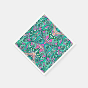 Tiragem do guardanapo de papel floral
