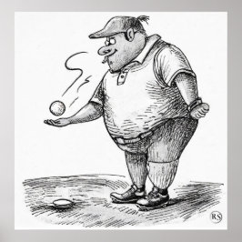 Tirando Uma Gota - Impressão de Arte Golfe