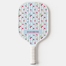 Tiras Azuis Cereja Personalizadas Retro Fofo