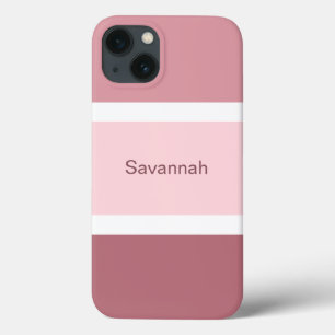 Tiras Brancas e Rosa Personalizadas Modernas