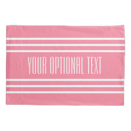 Tiras cor-de-rosa travesseiros de texto personaliz