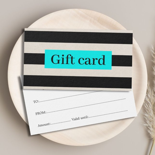 Tiras de Turquesa Negra-bege Moderna Elegante (Criador carregado)