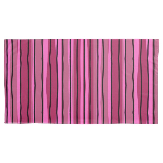 Tiras Pretas e Rosa Quentes com Pop de Grande Cor (Frente)