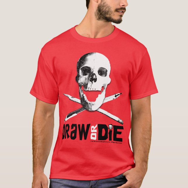 "Tire ou morra" t-shirt vermelho (Frente)
