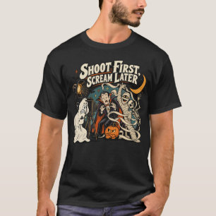 Tire Primeiro, Grite Depois Camisa Divertida de Fo