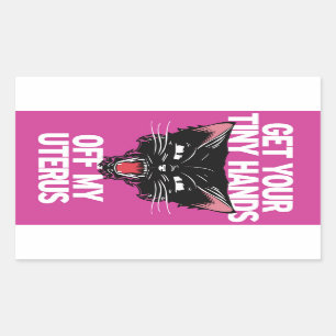 Tire Suas Mãos Pequenas Do Meu Adesivo Do Útero