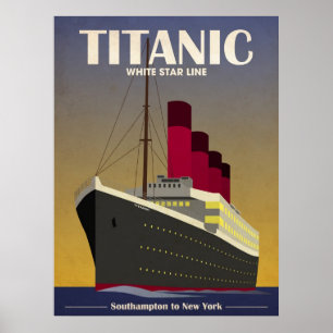 Titanic Ocean Liner Art Deco Impressão