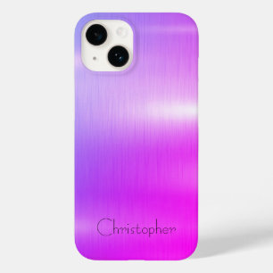 Titanium violet Stainless Steel Impressão iphone 1