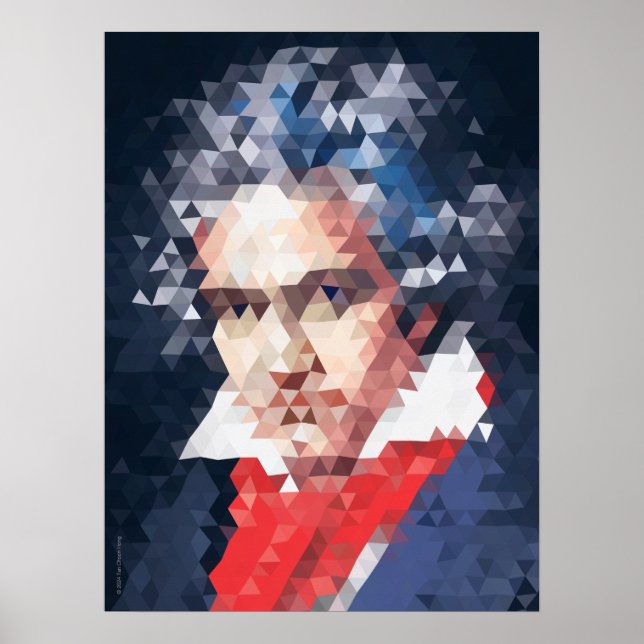 Titãs de Música: Beethoven Poster (Low poli) (Frente)