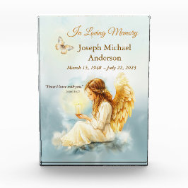 Title: In Loving Memory Angel Candle – Custom Name
