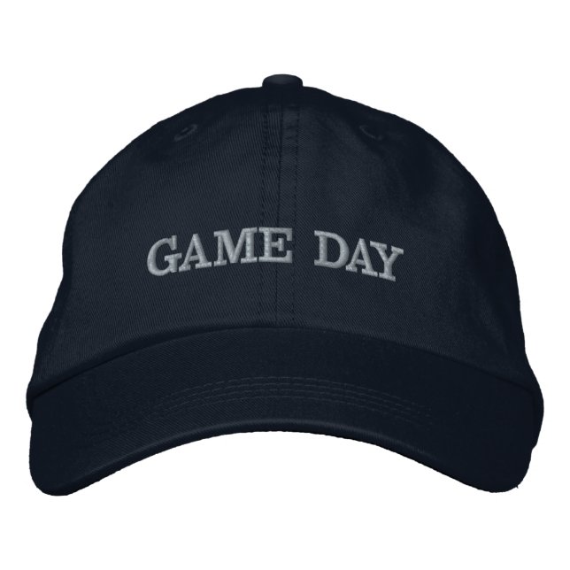 TÍTULO Boné de Beisebol Bordado Dia de Jogo (Frente)
