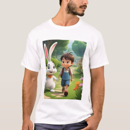 Título Camiseta Divertida de Personagem de Desenh