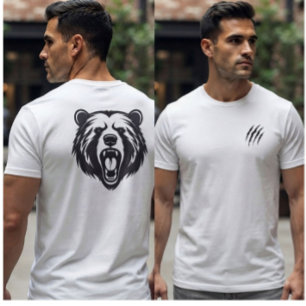 Título: Camiseta Gráfica com Marcas de Garra de Ur
