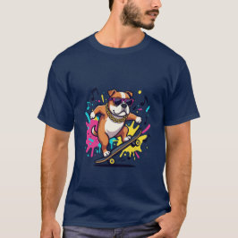 Título: Camiseta Gráfica de Cachorro de Desenho An