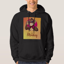 Título: Camiseta Gráfica de Macaco de Desenho Anim