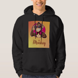 Título: Camiseta Gráfica de Macaco de Desenho Anim