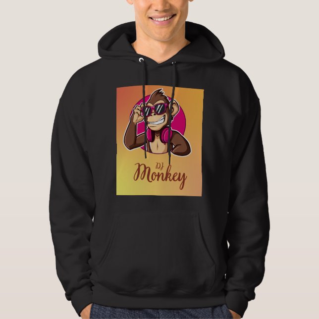 Título: Camiseta Gráfica de Macaco de Desenho Anim (Frente)