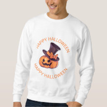 Título: Cartoon Pumpkin with Top Hat - Happy Hallo
