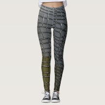 Título: Leggings de Camuflagem Crocodilo Platinum