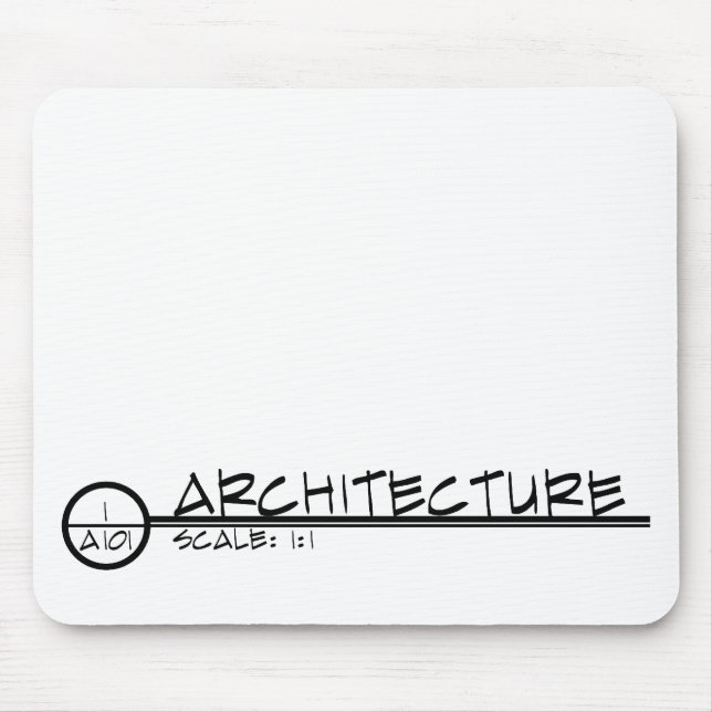 Título Mousepad do desenho da arquitetura (escuro) (Frente)