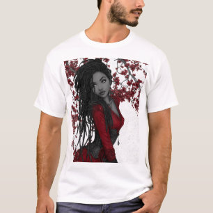 Título: Mystic Red Beauty T-Shirt - Fashio Artísti