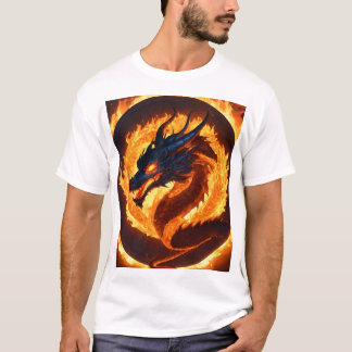 Título: Whimsical Dragon Watercolor T-Shirt