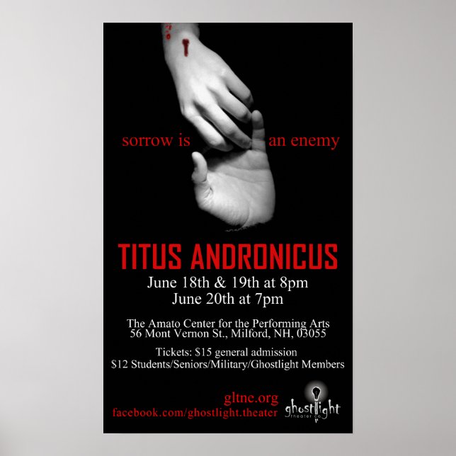 Titus Andronicus Poster (Frente)